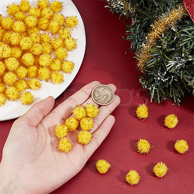 120Pcs Handmade DIY Doll Craft Pom Pom Yarn Pom Pom Balls AJEW-SC0003-15D-02-1