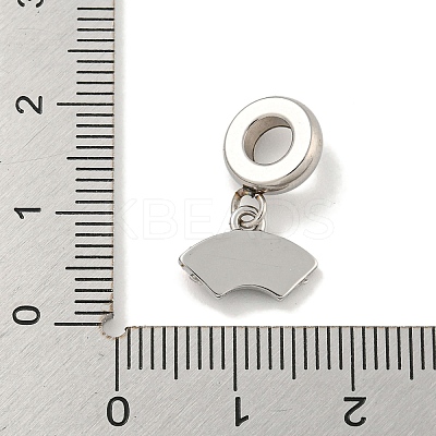 304 Stainless Steel Colorful Rhinestone European Dangle Charms STAS-U005-42P-1