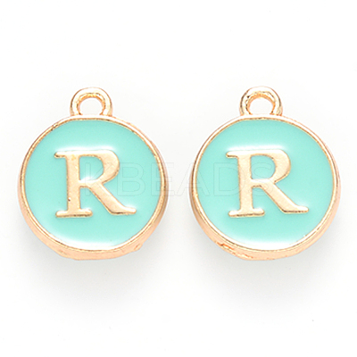 Golden Plated Alloy Enamel Charms LS-ENAM-S118-05R-1