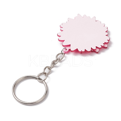 Iron and Printed Acrylic Pendant Keychain KEYC-JKC00897-1