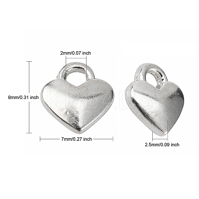 Tibetan Style Alloy Heart Charms LS-TIBEP-LFH260Y-S-FF-1