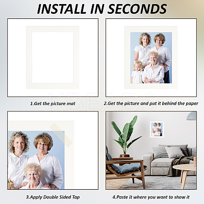 16Pcs 4 Styles Rectangle Card Paper Picture Frames DIY-AN0001-27-1