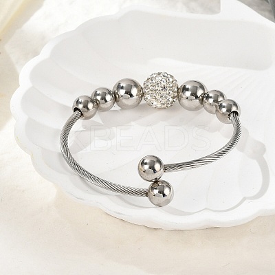 304 Stainless Steel Cuff Bangles BJEW-Z087-12P-1