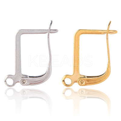 40Pcs 2 Colors 304 Stainless Steel Hoop Earring Findings STAS-SC0010-44-1