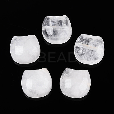 Natural Quartz Crystal Cat Head Shape Beads G-T144-05E-1
