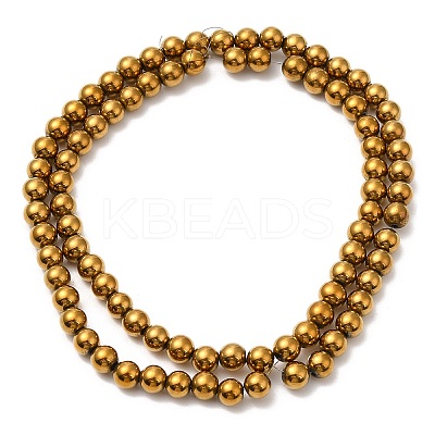 Electroplate Synthetic Magnetic Hematite Beads Strands G-E602-01D-1