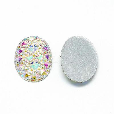 Resin Cabochons CRES-Q194-18x25-10AB-1