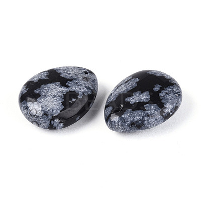 Natural Snowflake Obsidian Pendants G-T143-18A-01-1