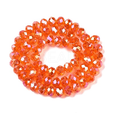 Electroplate Glass Beads Strands EGLA-A044-T8mm-B25-1