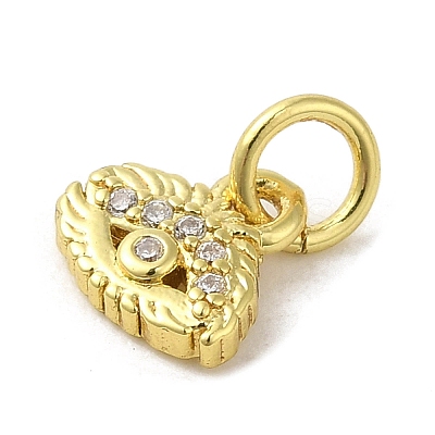 Brass Micro Pave Cubic Zirconia Charms KK-M283-15C-01-1