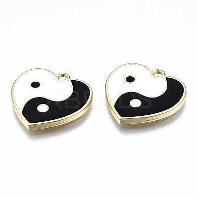 Rack Plating Alloy Enamel Pendants ENAM-T014-02A-RS-1