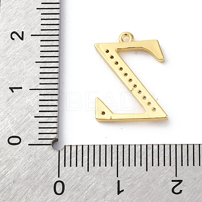 Rack Plating Brass Micro Pave Cubic Zirconia Pendant KK-H449-76G-17-1