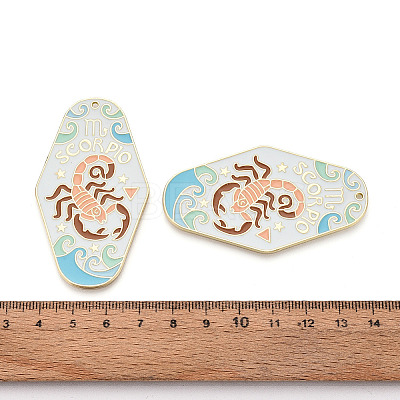 Rack Plating Alloy and Enamel Big Pendants ENAM-T021-29H-1