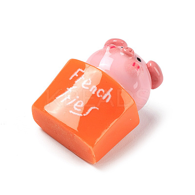 Opaque Resin Cute Pig Imitation Food Decoden Cabochons CRES-M016-01B-1