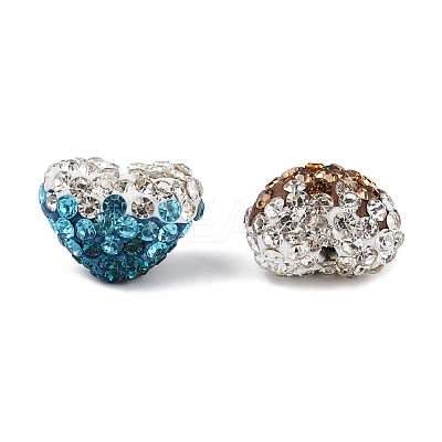 Polymer Clay Rhinestone Beads X-RB-A049-M-1