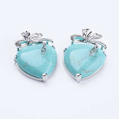 Natural & Synthetic Mixed Stone Pendants G-E433-B-P-1