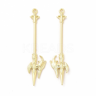 Rack Plating Alloy Big Pendants PALLOY-E025-26G-1