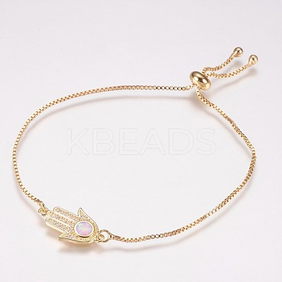 Adjustable Brass Bolo Bracelets BJEW-E333-05G-B-1