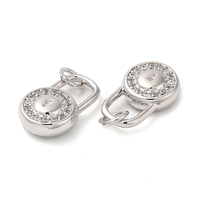 Brass Micro Pave Cubic Zirconia Pendants KK-C028-05P-1
