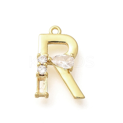 Brass Micro Pave Cubic Zirconia Pendants KK-M310-01G-18-1