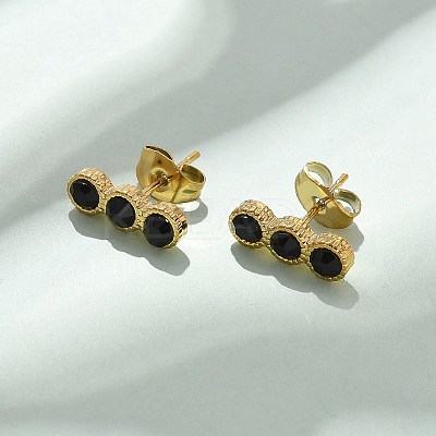 304 Stainless Steel Stud Earrings EJEW-F361-01G-1