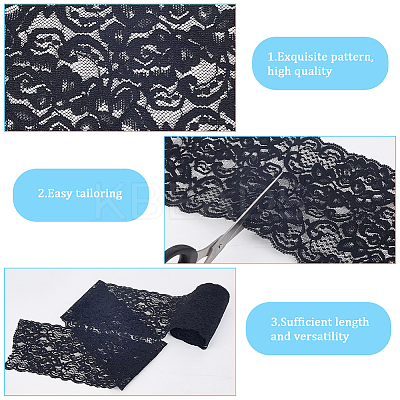 5Yards Polyester Lace Trim Ribbon for Jewelry Making OCOR-GF0004-78B-1