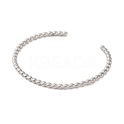 304 Stainless Steel Cuff Bangles for Women BJEW-D048-06P-1