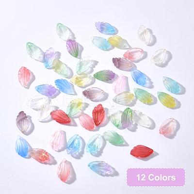 120Pcs 12 Colors Transparent Glass Pendants GLAA-PH0001-39-1