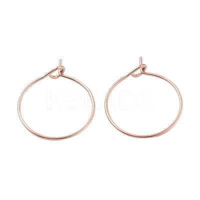 30Pcs 5 Size 316L Surgical Stainless Steel Hoop Earring Findings STAS-ZZ0001-03G-1