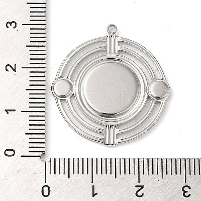 Non-Tarnish 304 Stainless Steel Pendant Cabochon Settings STAS-K263-44P-1