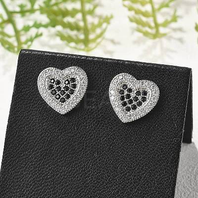 Brass Micro Pave Cubic Zirconia Stud Earrings for Women EJEW-G428-11P-01-1