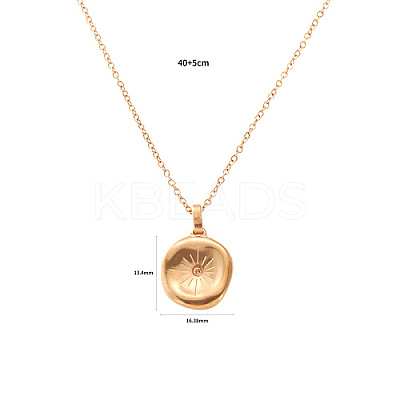 Stainless Steel Rhinestone Pendant Neckalces ZQ2711-2-1