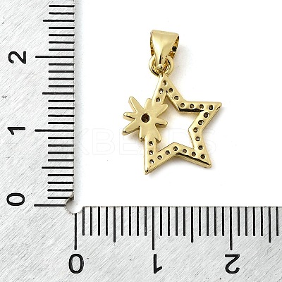 Brass Micro Pave Cubic Zirconia Pendants KK-I360-077G-1