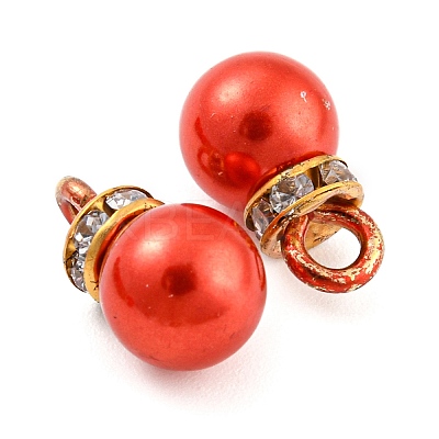 (Defective Closeout Sale: Ring Dyed)ABS Plastic Imitation Pearl Charms KY-XCP0001-25G-05-1