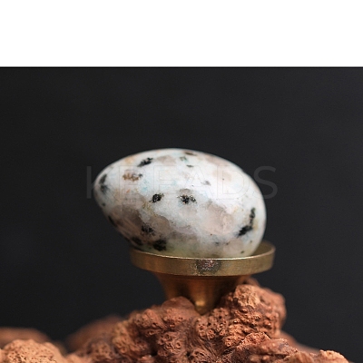 Natural Sesame Jasper Egg Figurines Statues for Home Office Desktop Decoration PW-WG1DC51-18-1