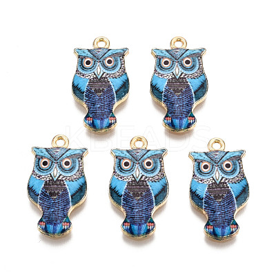 Rack Plating Alloy Enamel Pendants LS-ENAM-N055-176D-1