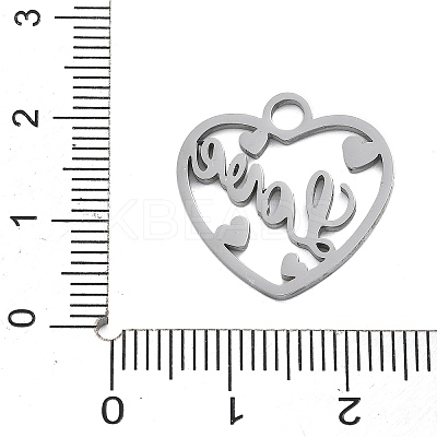 304 Stainless Steel Pendants STAS-I327-13P-1