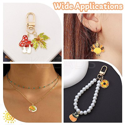 40Pcs 20 Styles Thanksgiving Day Zinc Alloy Enamel Pendants FIND-CJ0004-82-1