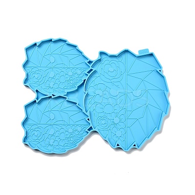 DIY Lion with Flower Cup Mat Silicone Molds DIY-A034-01B-1