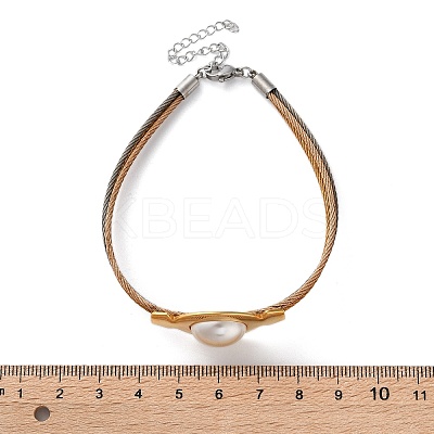 304 Stainless Steel Multi-strand Bracelets BJEW-A036-07G-1