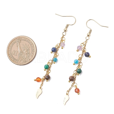 Natural Gemstone Dangle Earrings EJEW-JE06668-01-1