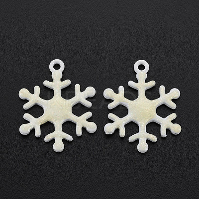 Spray Painted Alloy Enamel Pendants ENAM-N055-036A-NR-1