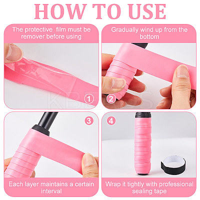 9Pcs 3 Colors PU Leather Anti-slip Tennis Racquet Overgrip DIY-CN0002-75-1