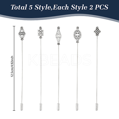 20Pcs 2 Sets 5 Styles Brass Alloy Kilt Pins for Women JEWB-DR00009-1