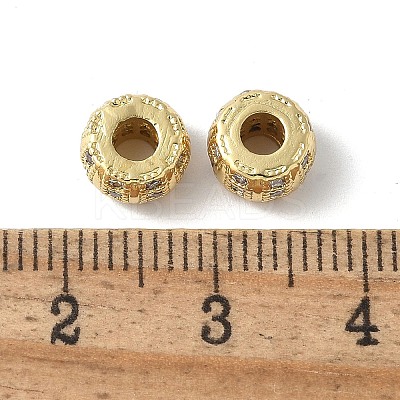 Brass Micro Pave Cubic Zirconia Beads LS-KK-D324-20G-1