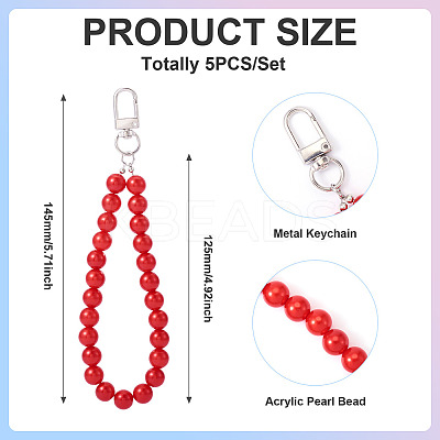 Plastic Beads Pendant Decorations HJEW-TAC0064-02-1