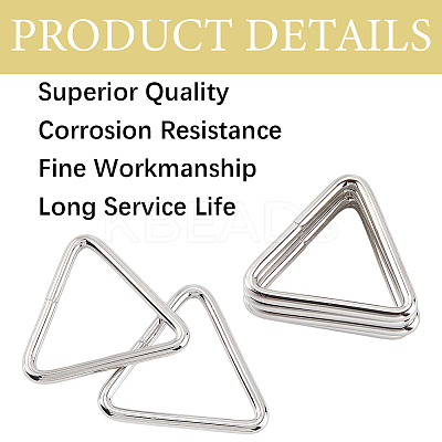 12Pcs Triangle Iron Linking Rings IFIN-CP0002-96P-1