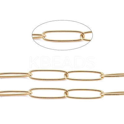 Ion Plating(IP) 304 Stainless Steel Paperclip Chains CHS-F010-01C-G-01-1