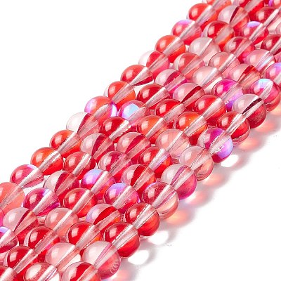Synthetic Moonstone Beads Strands G-E573-02B-13-1