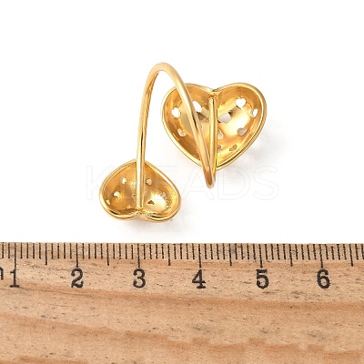 304 Stainless Steel Open Cuff Ring for Women RJEW-Z088-03G-1